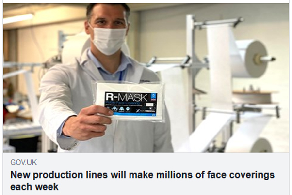 Some great news for Transcal, and for Scotland – New production lines in house will make millions of face coverings each week